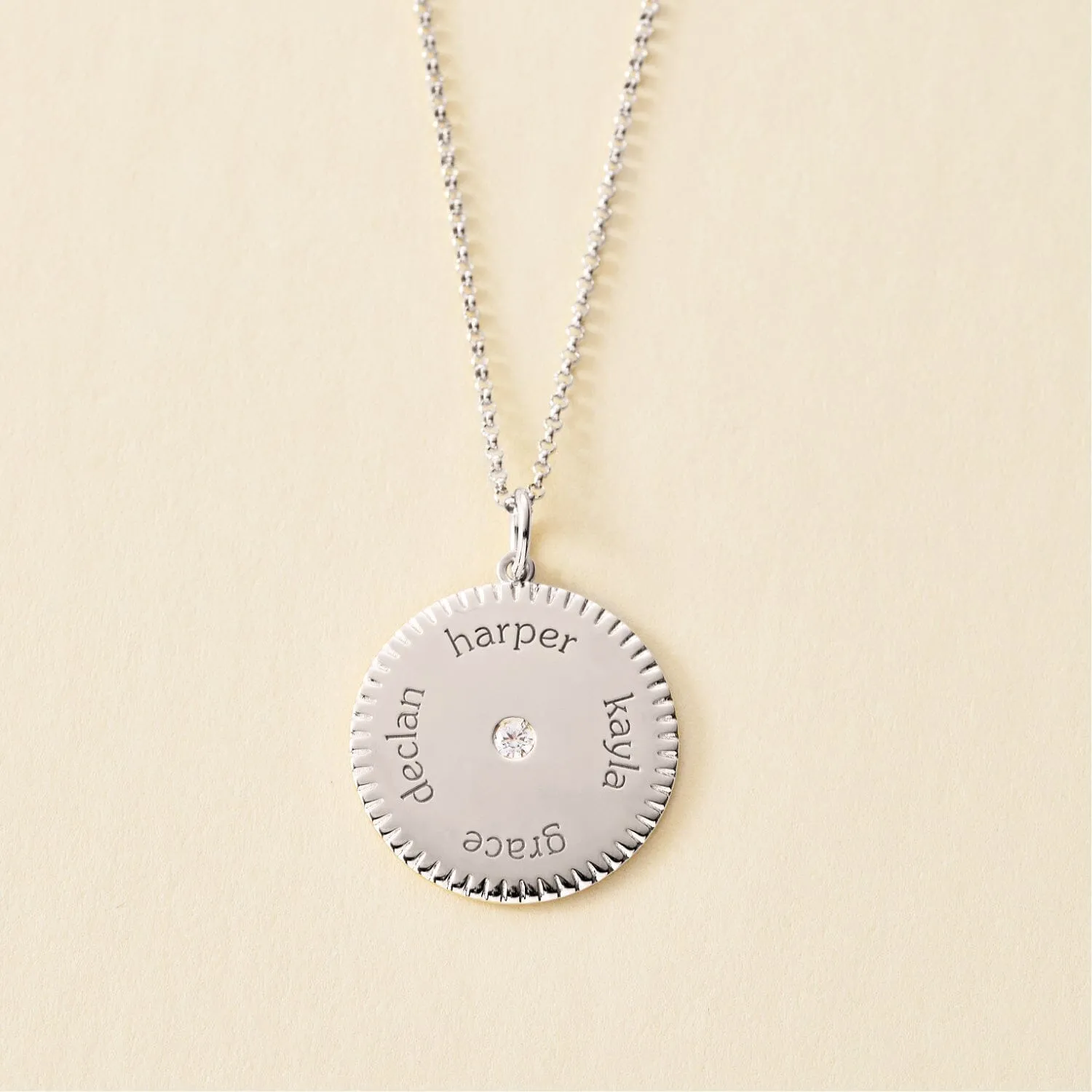 Notched Pendant Necklace sold by Tiny Tags product image thumbnail 4