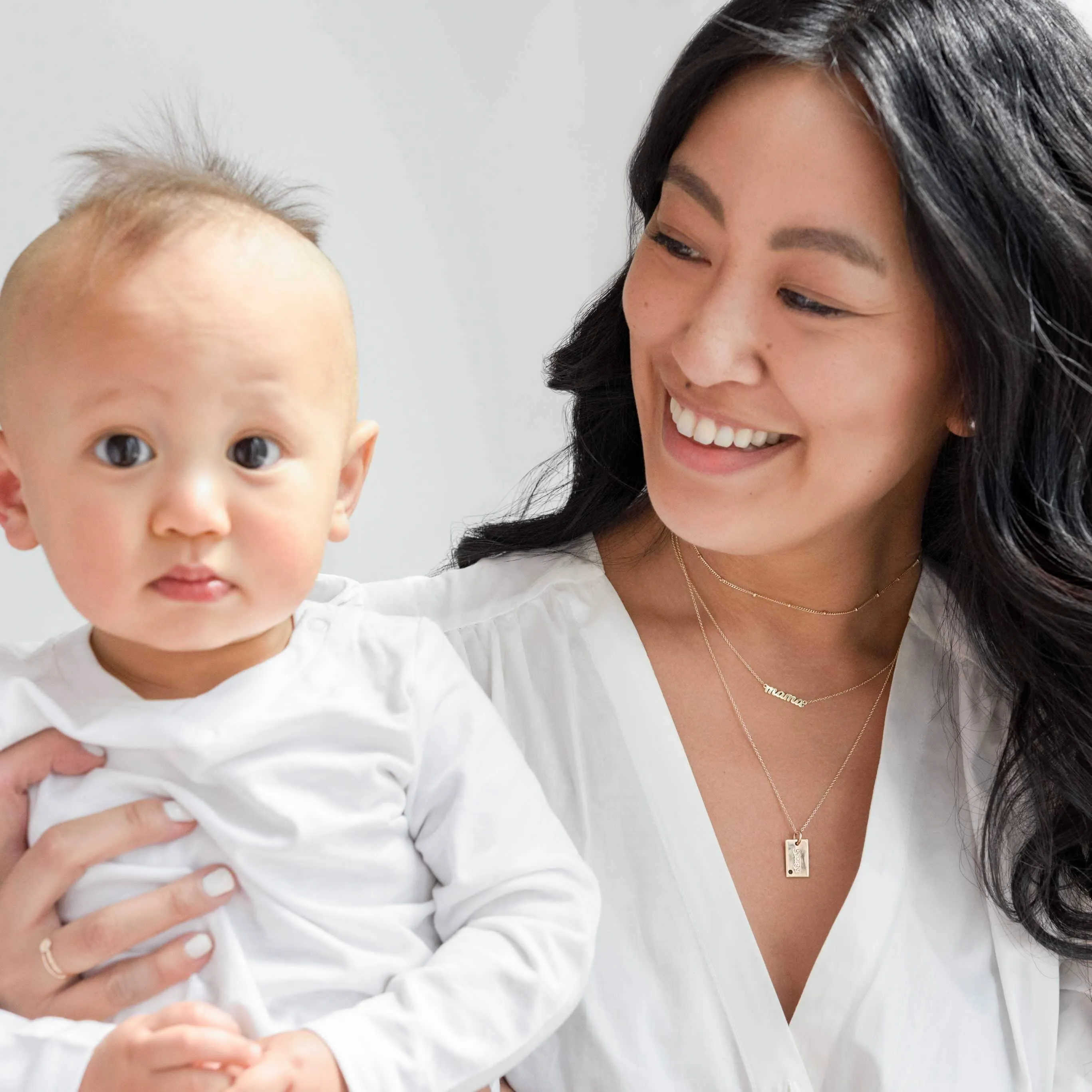 Mini Dog Tag Necklace with Birthstone sold by Tiny Tags product image thumbnail 3