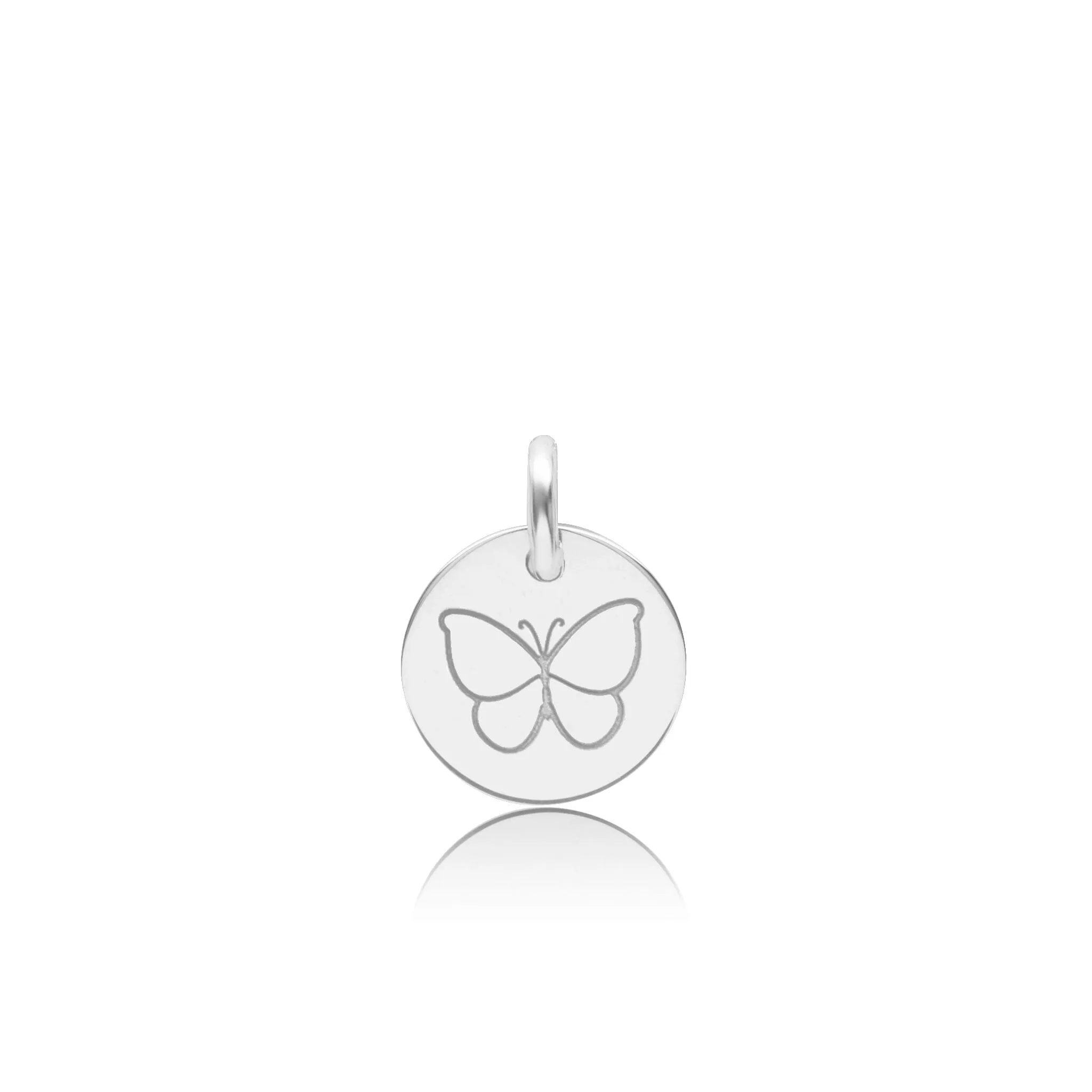 Engravable Butterfly Circle Tag sold by Tiny Tags product image thumbnail 5