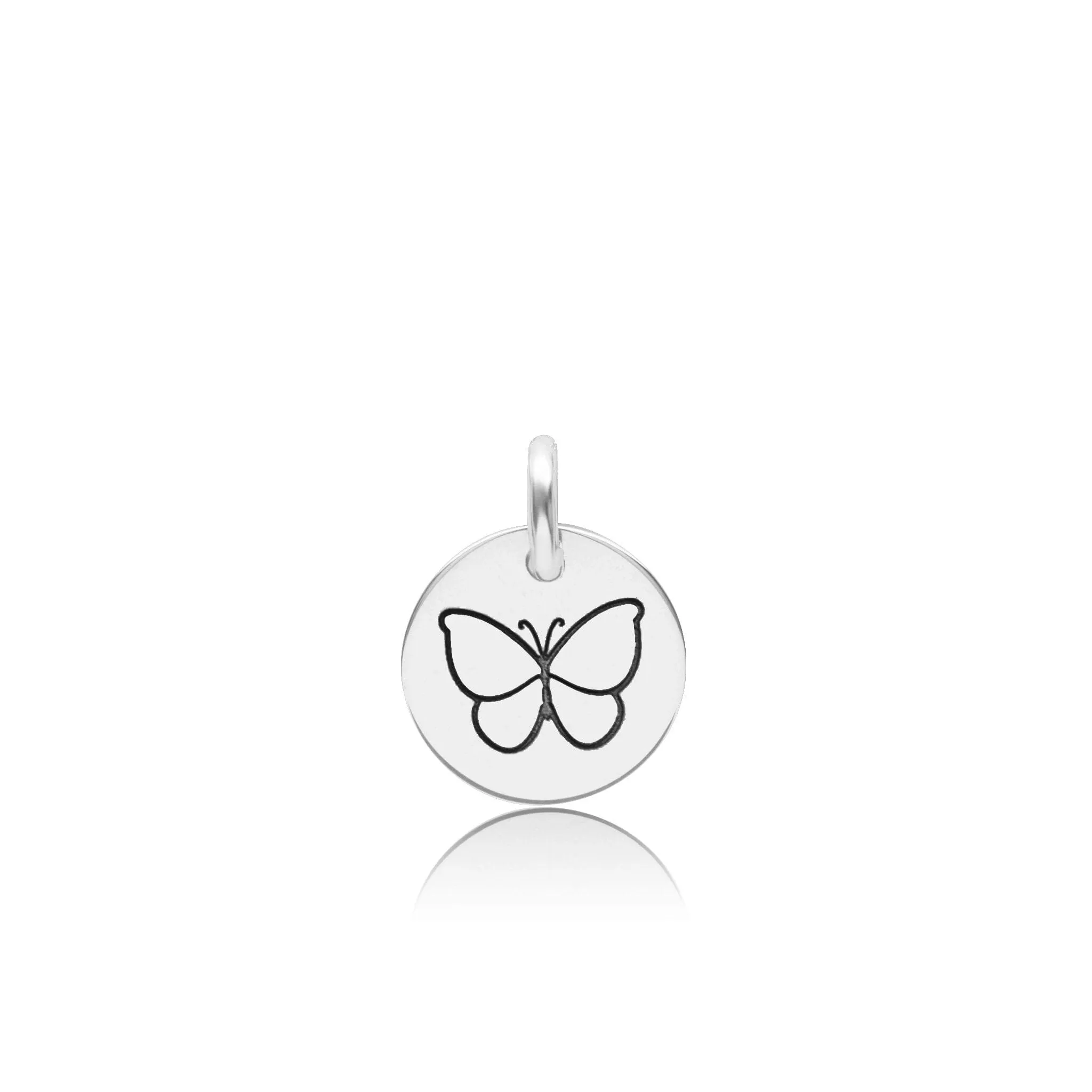 Engravable Butterfly Circle Tag sold by Tiny Tags product image thumbnail 2