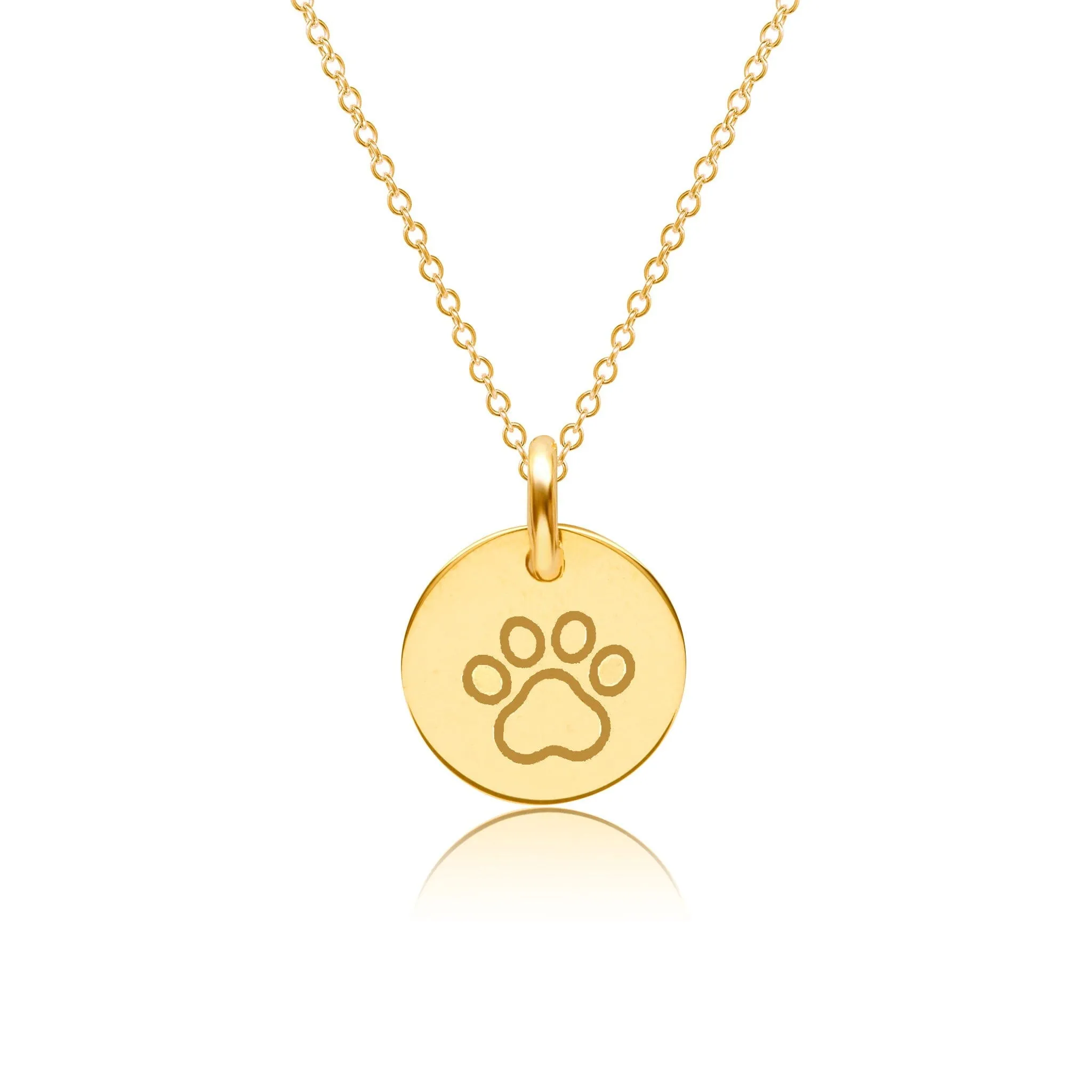 Engravable Paw Print Necklace sold by Tiny Tags