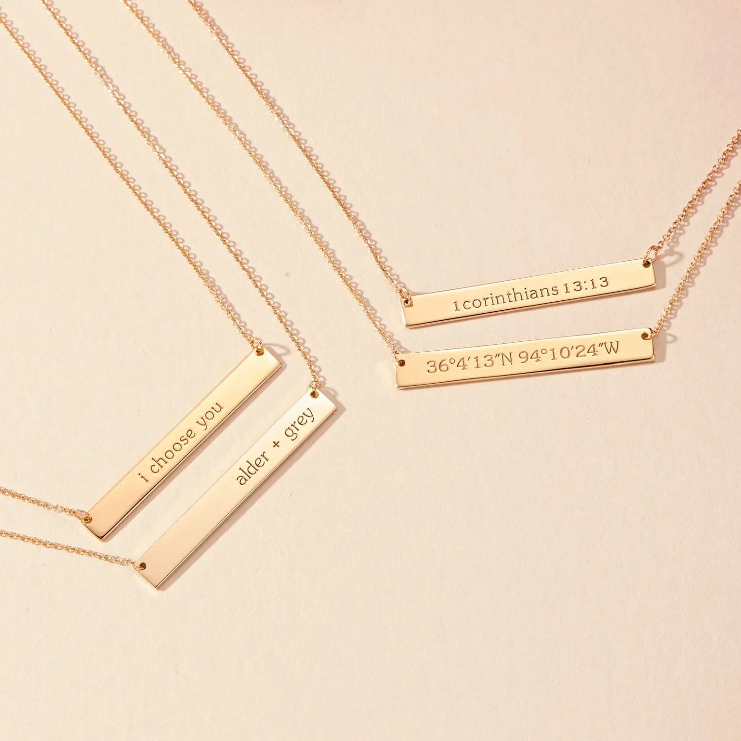 Skinny Bar Necklace sold by Tiny Tags product image thumbnail 4