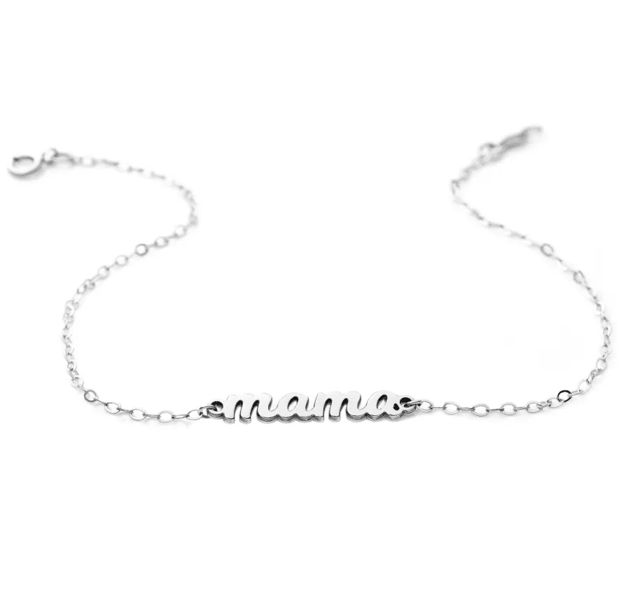 Script Mama Nameplate Chain Bracelet sold by Tiny Tags product image thumbnail 2