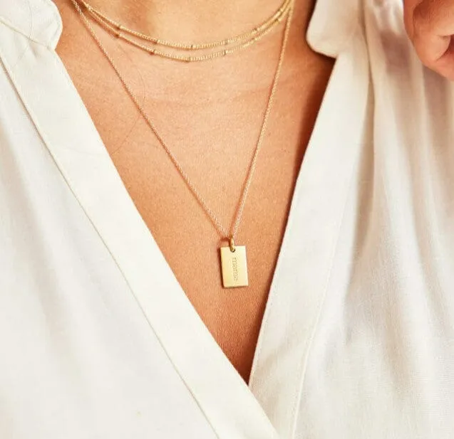 Mama Mini Dog Tag Necklace sold by Tiny Tags product image thumbnail 2