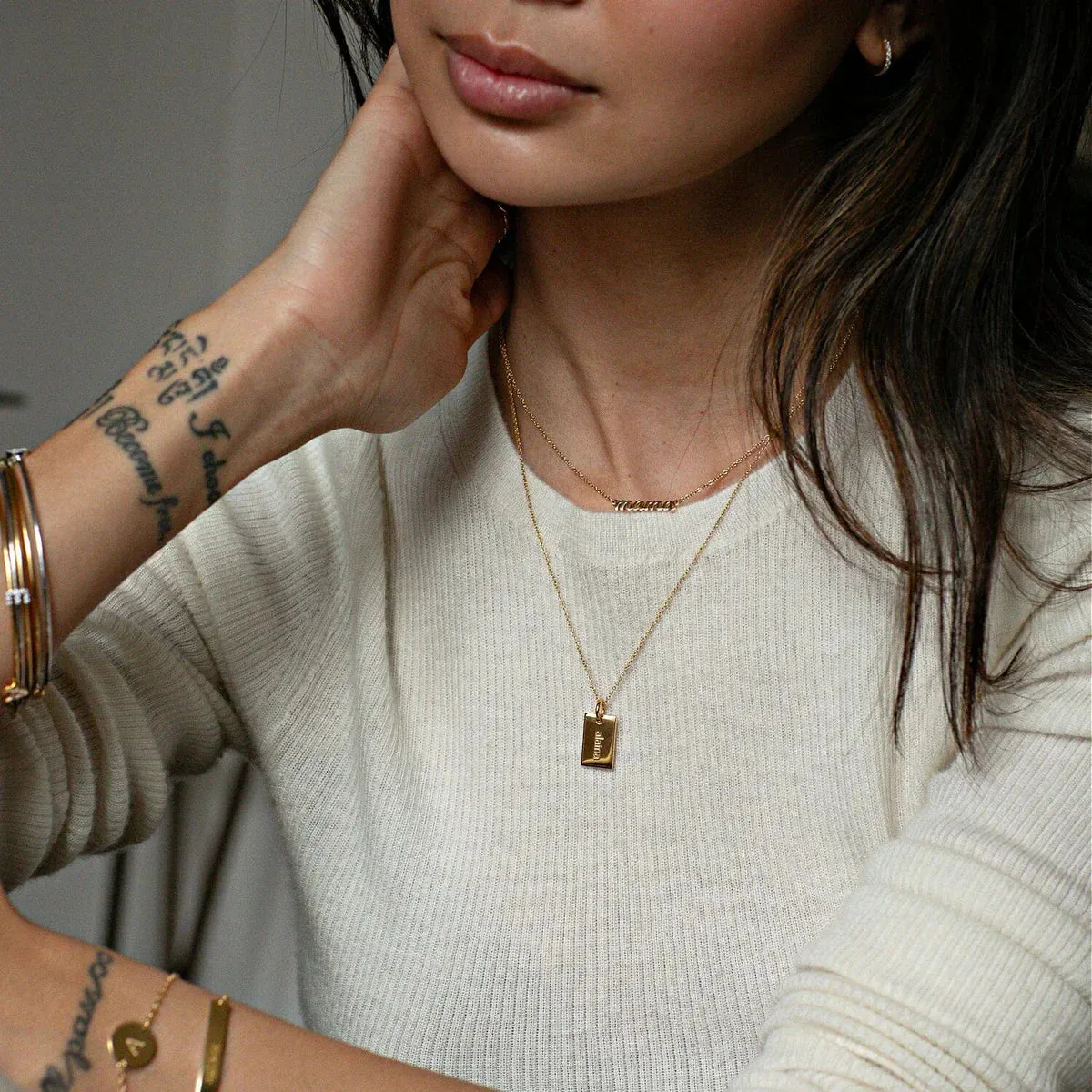 Mini Dog Tag Necklace sold by Tiny Tags product image thumbnail 2