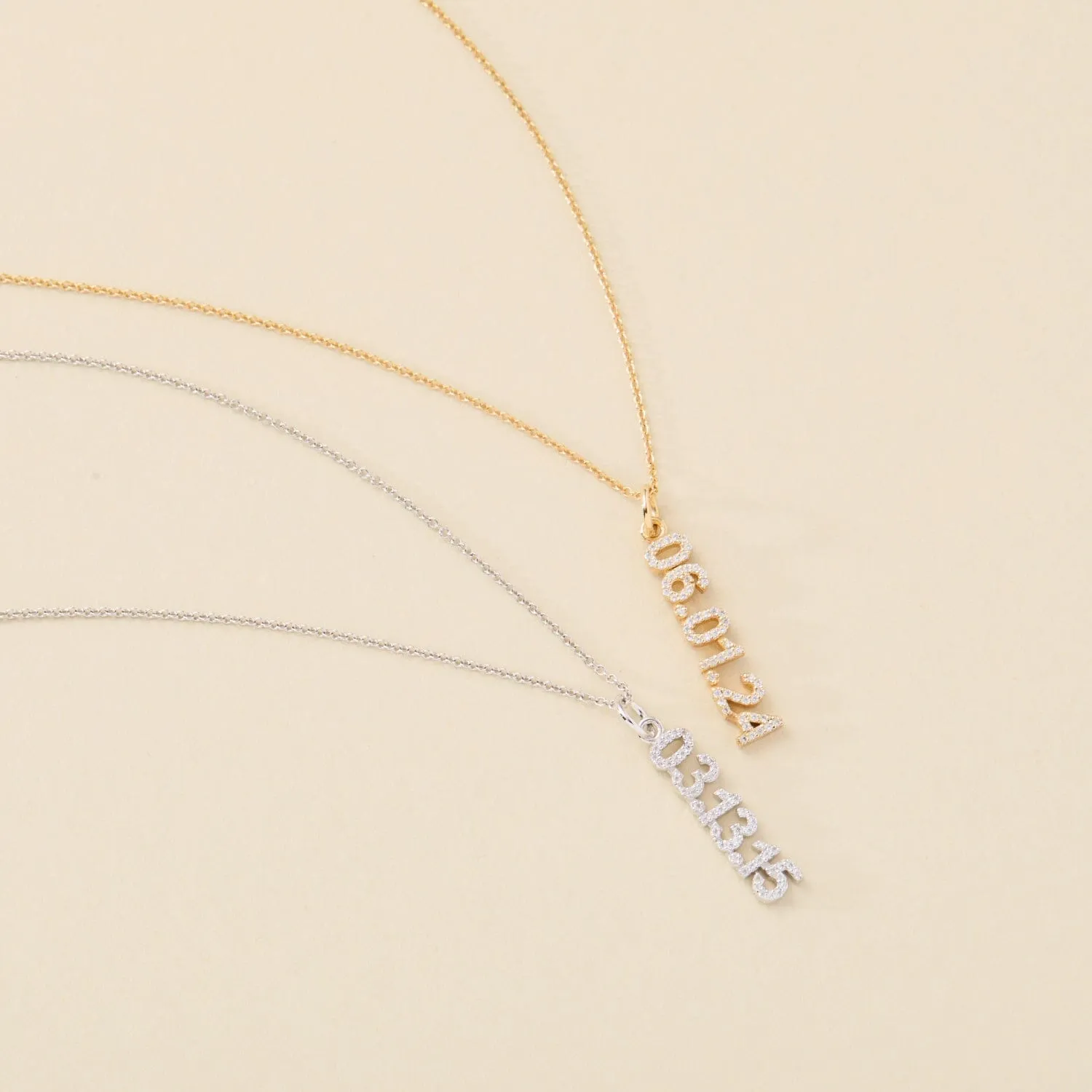 Pavé Vertical Date Charm sold by Tiny Tags product image thumbnail 3