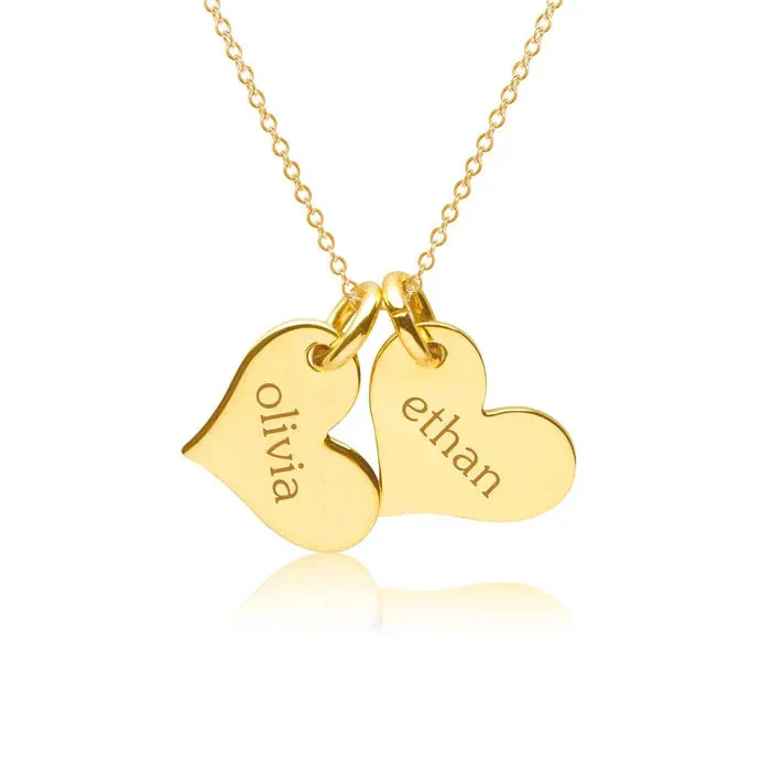 Heart Necklace - 2 Tags sold by Tiny Tags