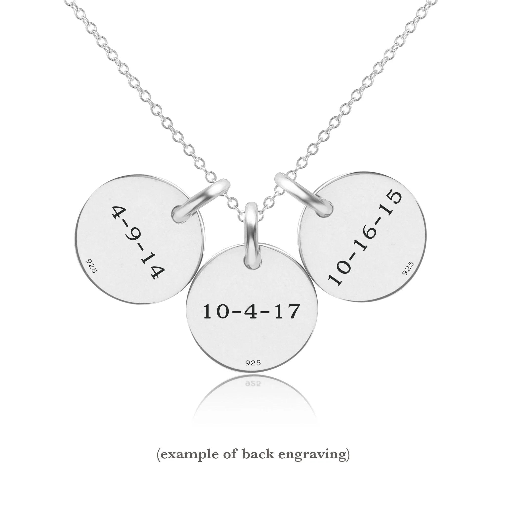 Circle Tag Necklace - 3 Tags sold by Tiny Tags product image thumbnail 4