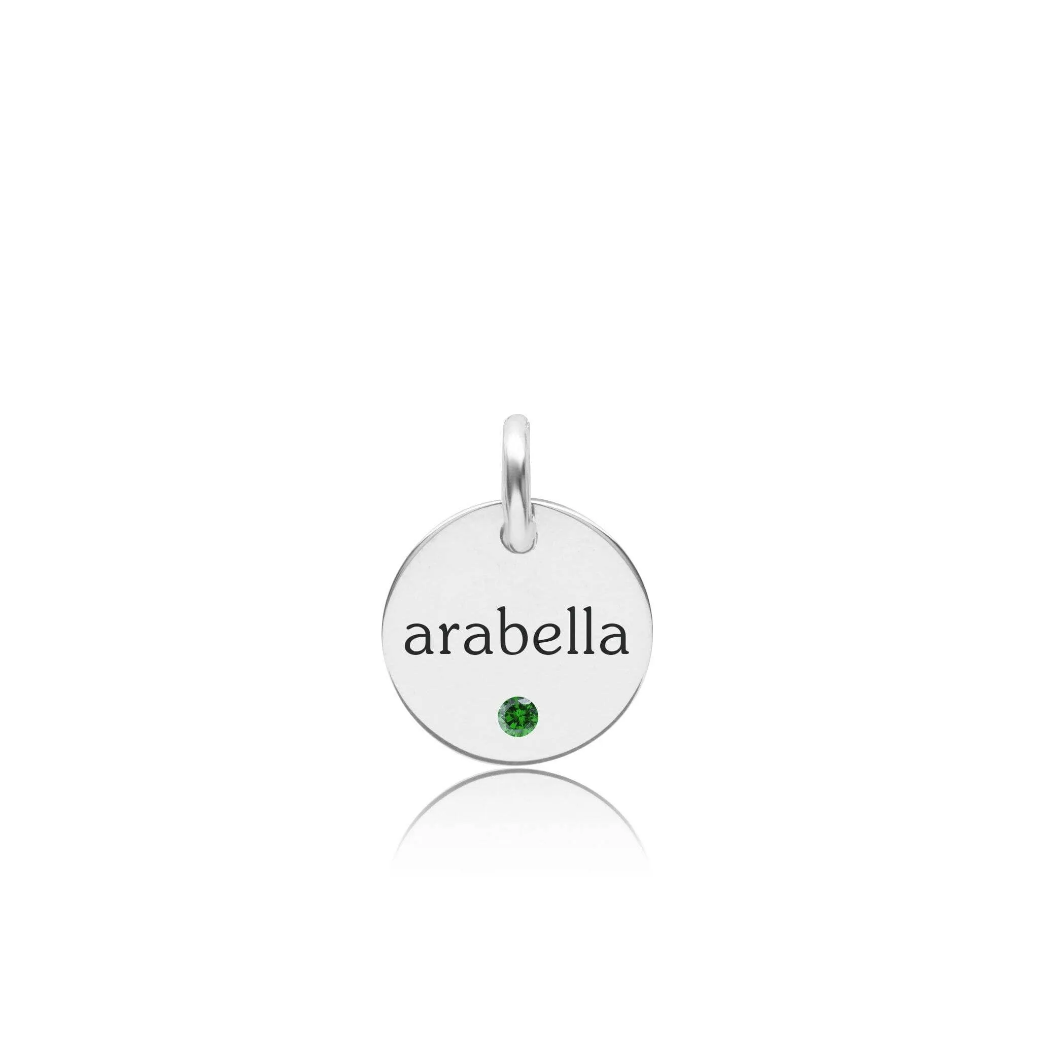 Circle Tag with Birthstone sold by Tiny Tags product image thumbnail 2