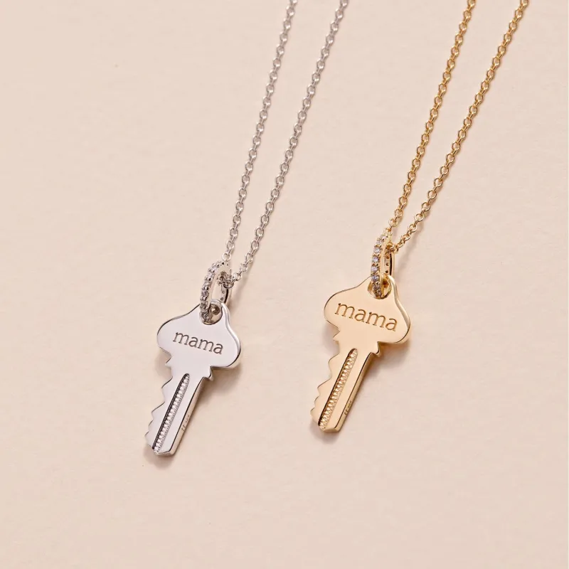 House 'Mama' Key Necklace sold by Tiny Tags