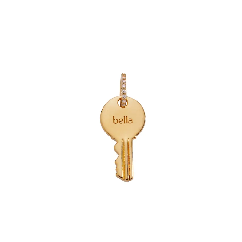 Round Key Charm made by Tiny Tags