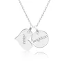 14k Gold Circle & Heart Necklace sold by Tiny Tags