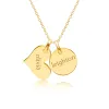 14k Gold Circle & Heart Necklace sold by Tiny Tags