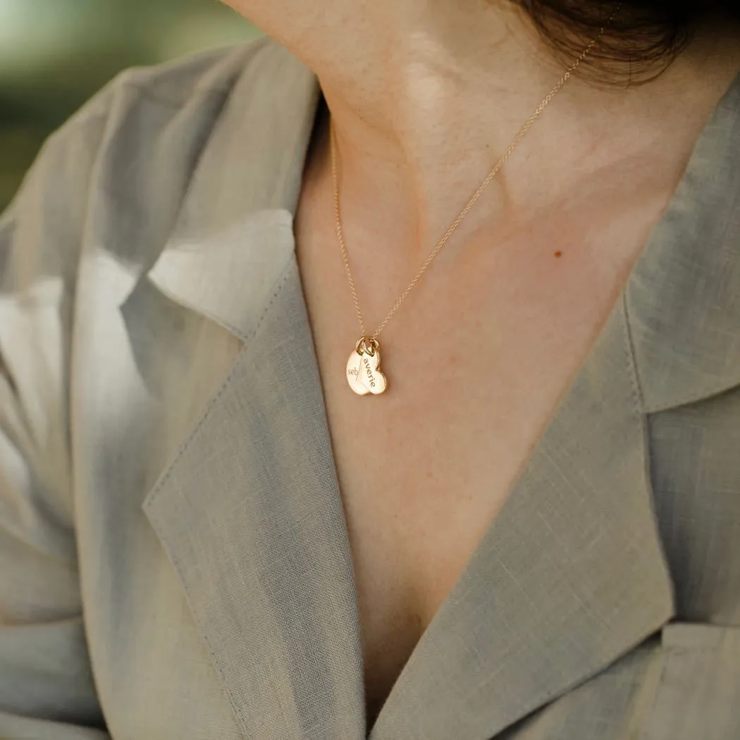 14k Gold Circle & Heart Necklace sold by Tiny Tags product image thumbnail 2