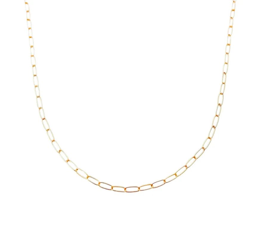 14k Gold Paperclip Chain sold by Tiny Tags