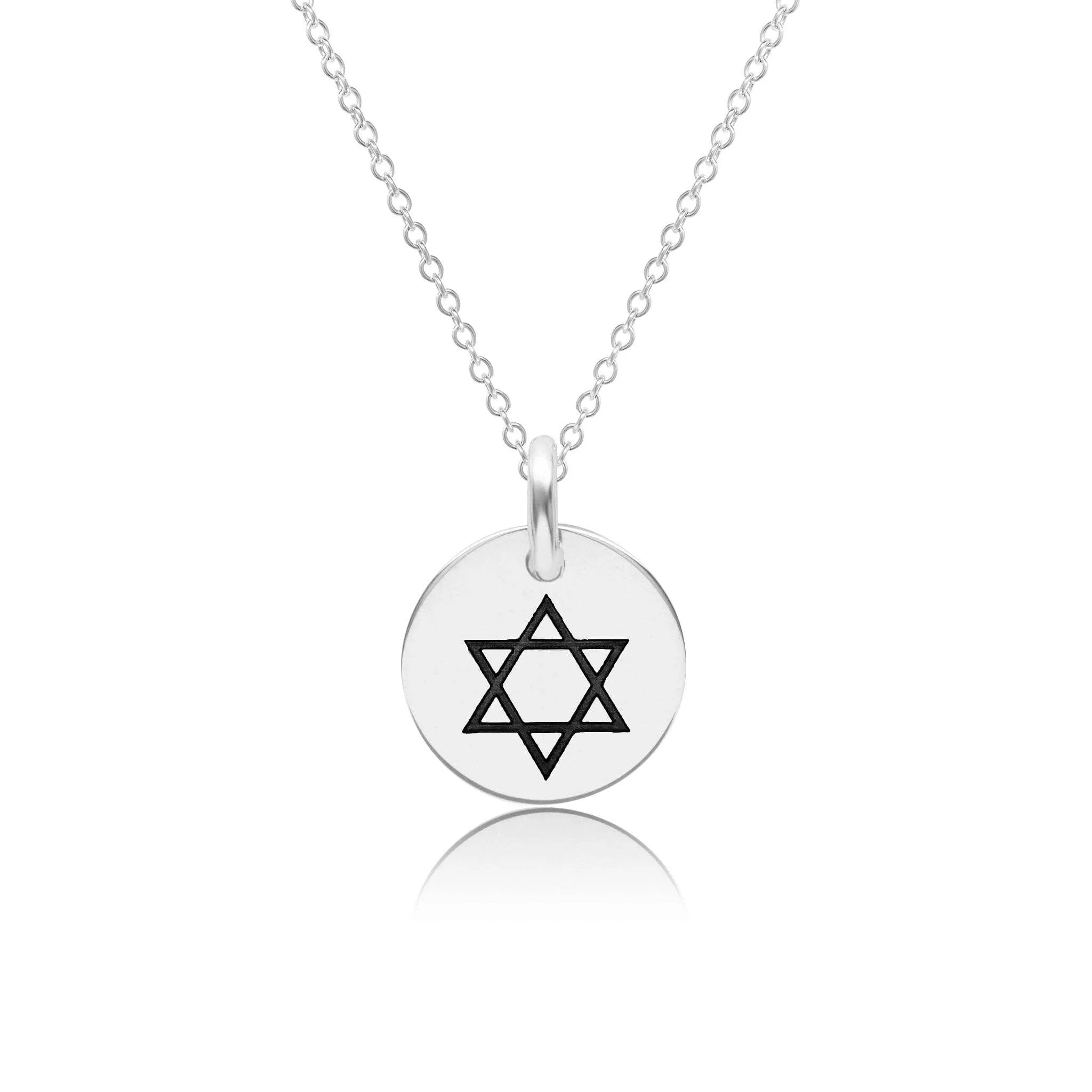 Star Of David Circle Necklace sold by Tiny Tags product image thumbnail 2
