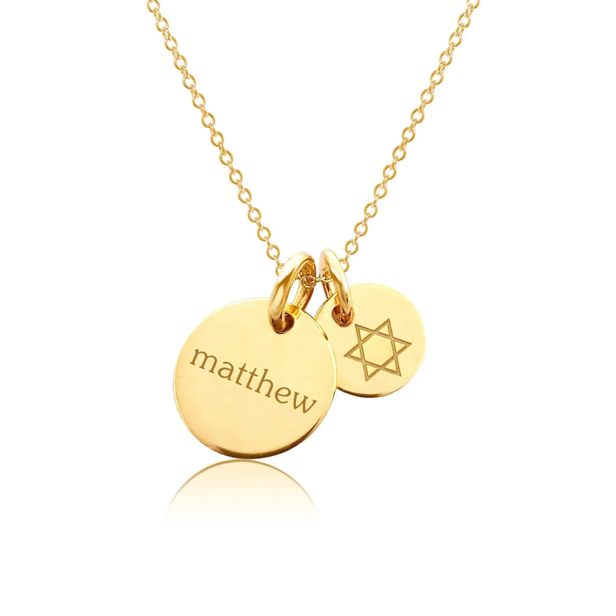 Star Of David Circle Necklace sold by Tiny Tags product image thumbnail 3