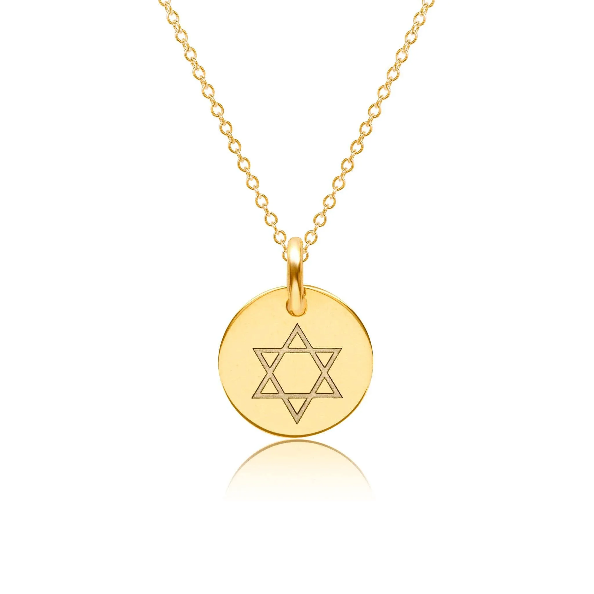 Star Of David Circle Necklace sold by Tiny Tags