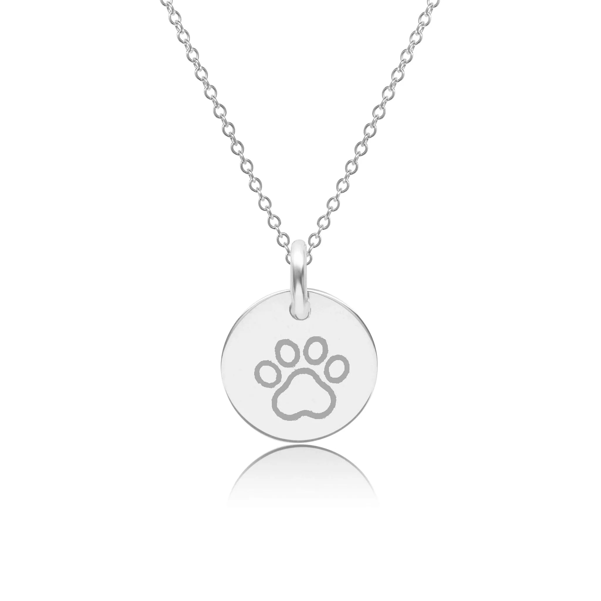 Mini Paw Print Charm Necklace sold by Tiny Tags product image thumbnail 3