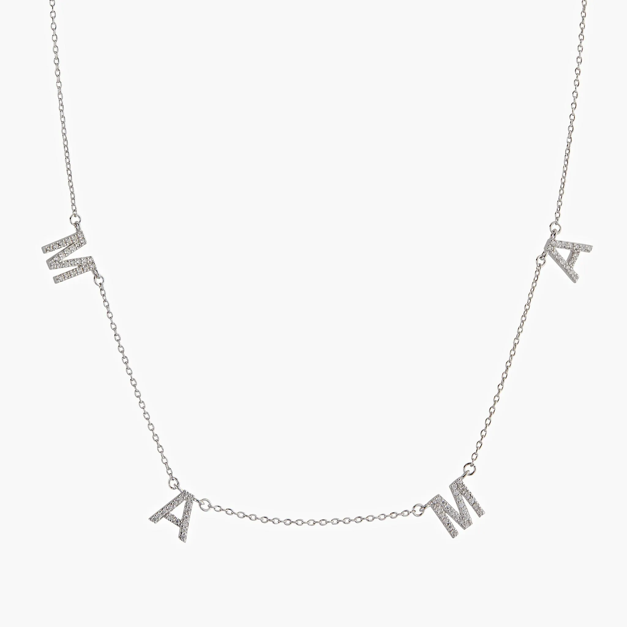 Floating Pavé Mama Necklace sold by Tiny Tags product image thumbnail 4