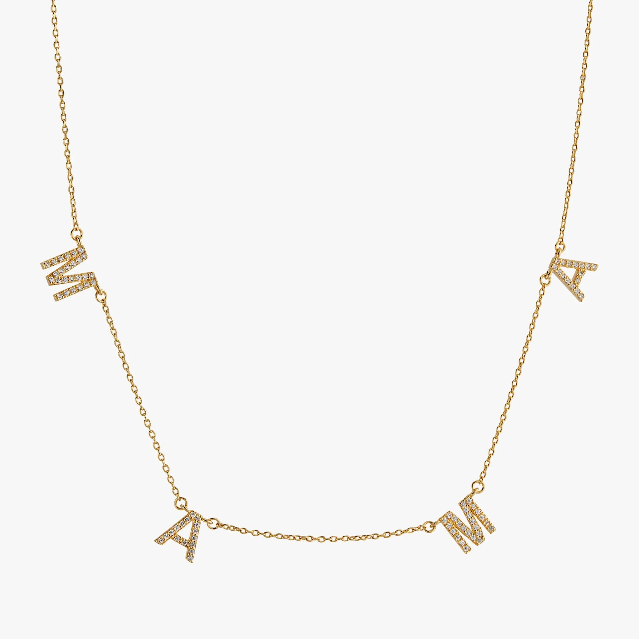 Floating Pavé Mama Necklace sold by Tiny Tags