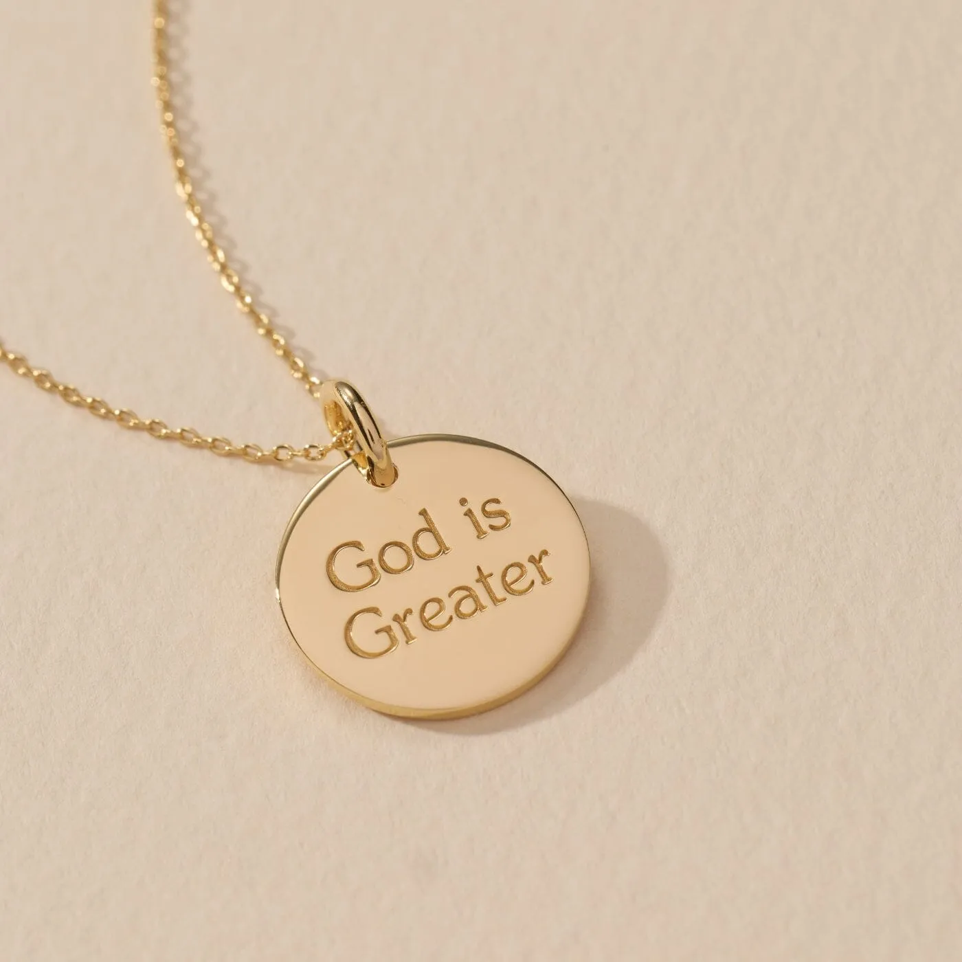 SRB God is Greater Circle Necklace sold by Tiny Tags product image thumbnail 3