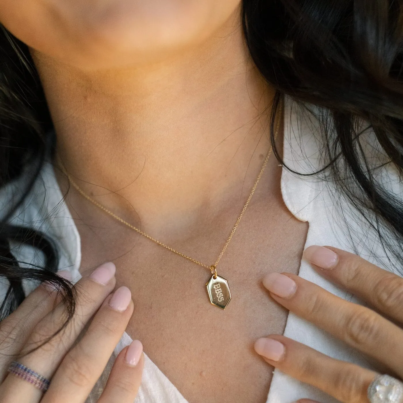 SRB Signature Tag Necklace sold by Tiny Tags product image thumbnail 4