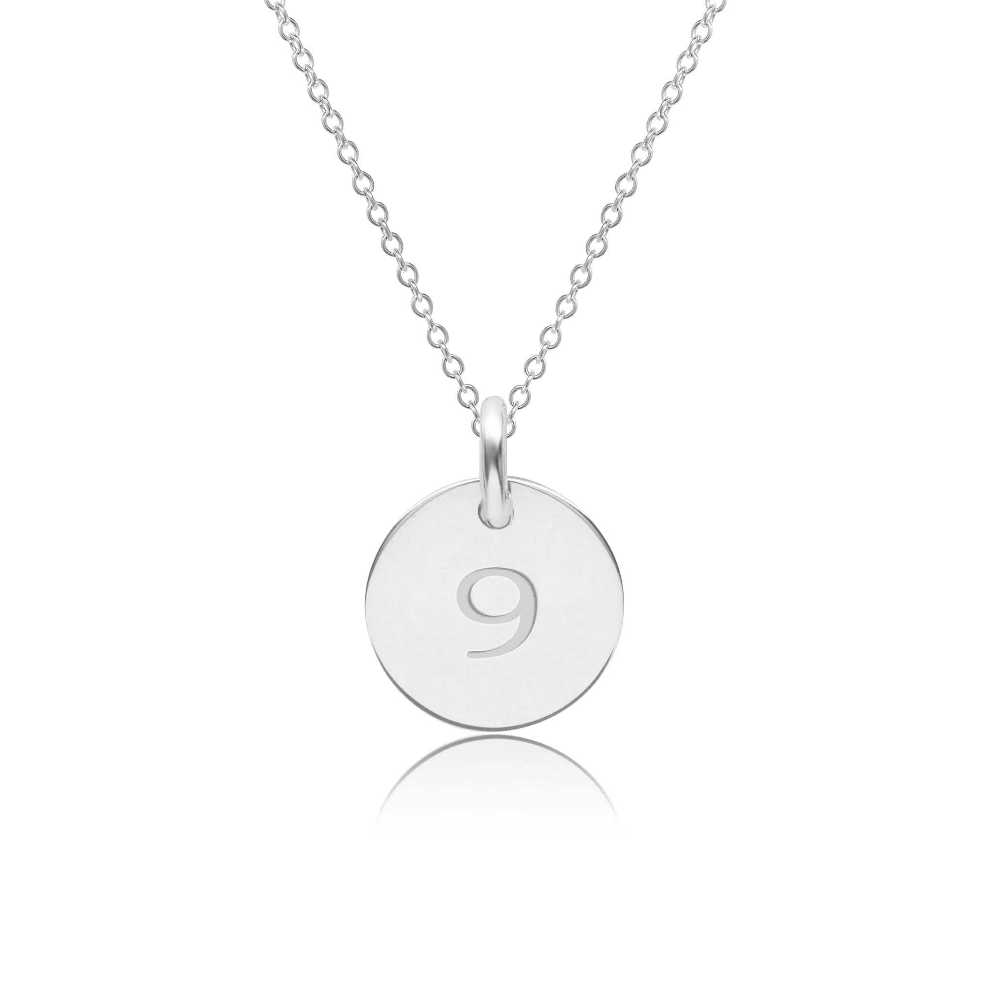 Laxachusetts Mini Circle Number Charm Necklace sold by Tiny Tags product image thumbnail 3