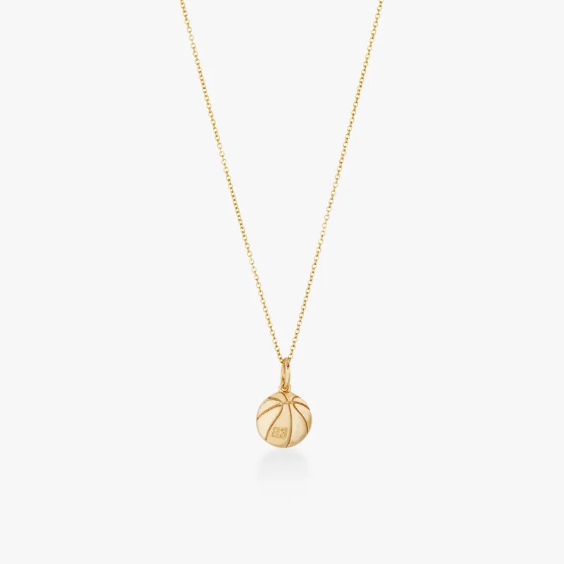 Basketball Charm Necklace made by Tiny Tags