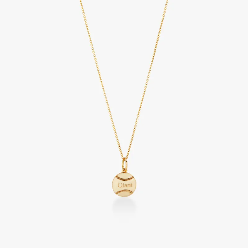 Baseball Charm Necklace made by Tiny Tags