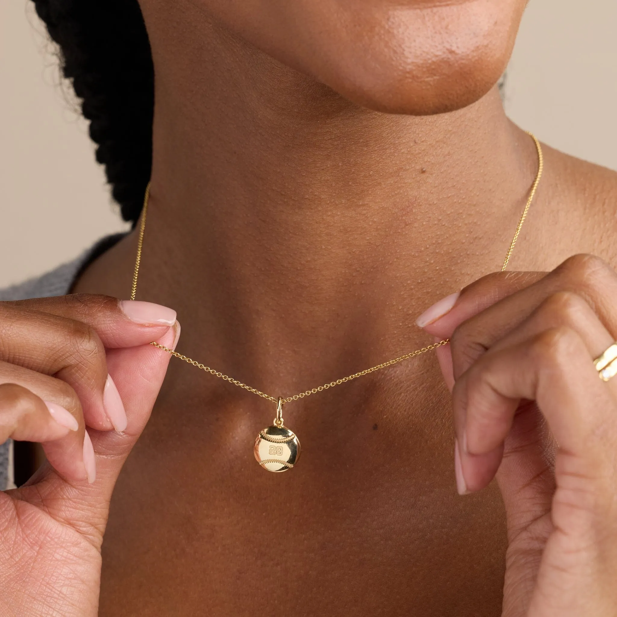 Baseball Charm Necklace sold by Tiny Tags product image thumbnail 3