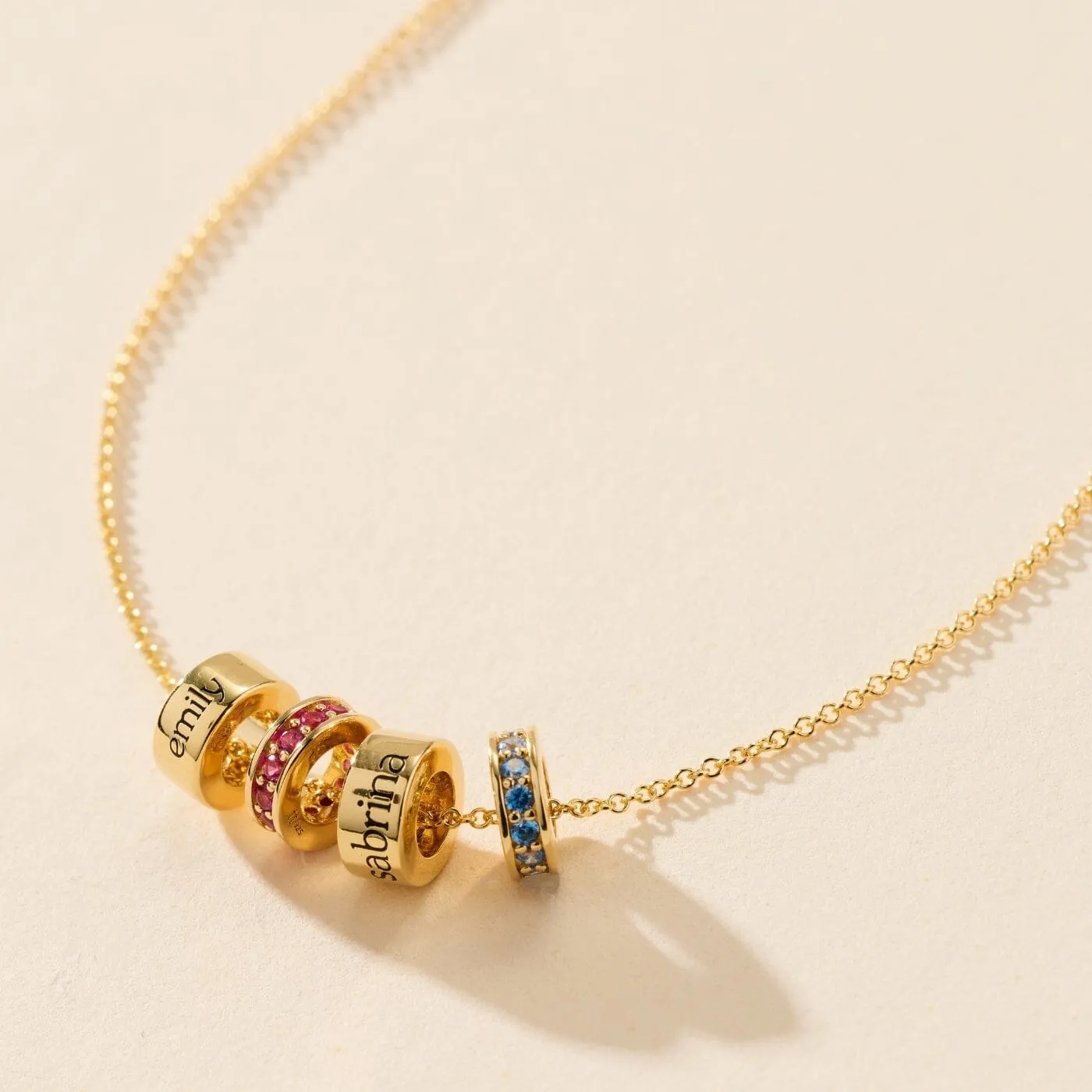 Engravable Sliding Ring Necklace sold by Tiny Tags product image thumbnail 5