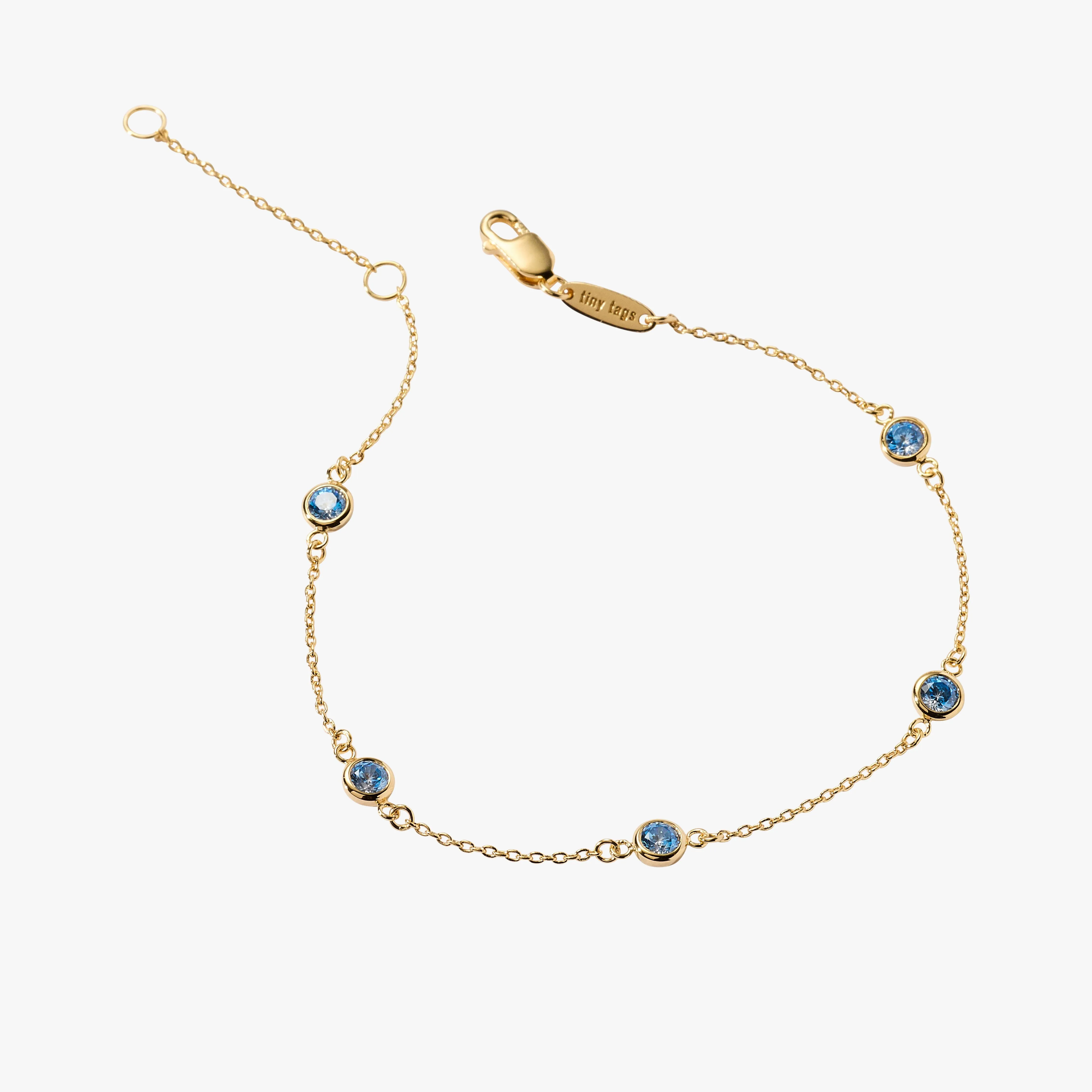Bezel Birthstone Bracelet sold by Tiny Tags product image thumbnail 4
