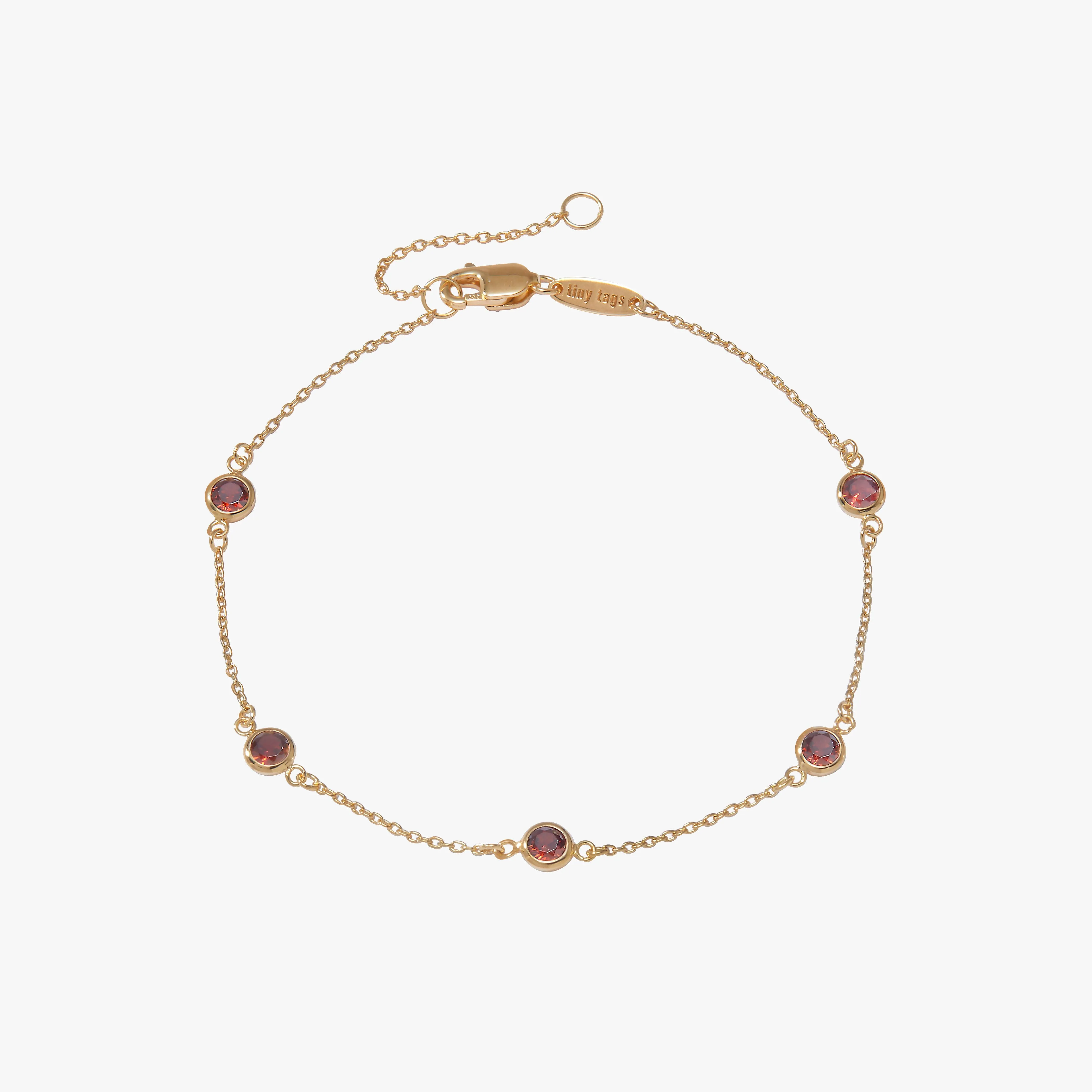 Bezel Birthstone Bracelet sold by Tiny Tags
