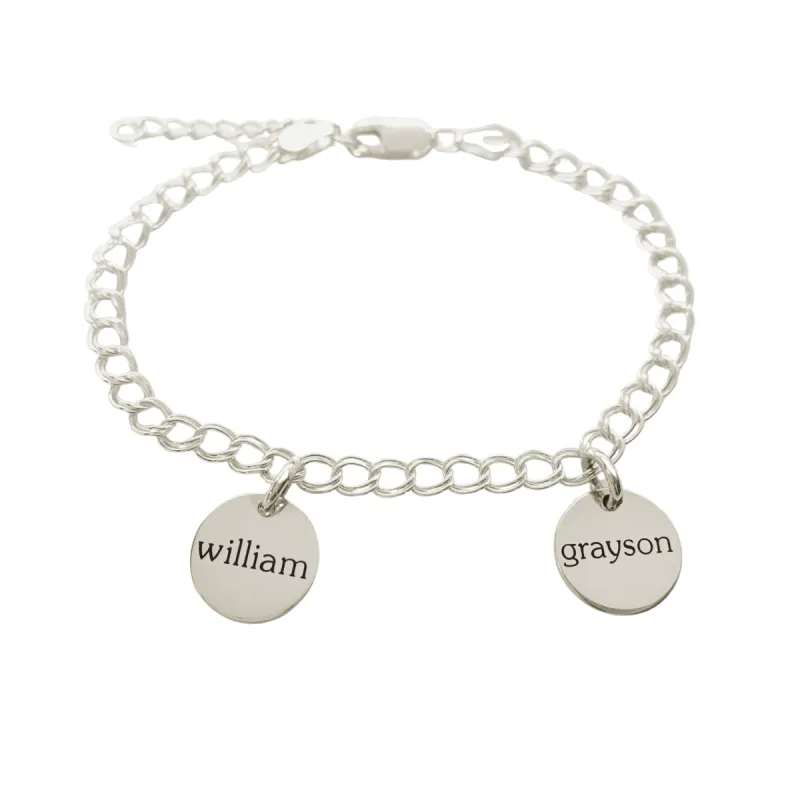 Silver Family Bracelet - 1 to 10 Tags sold by Tiny Tags