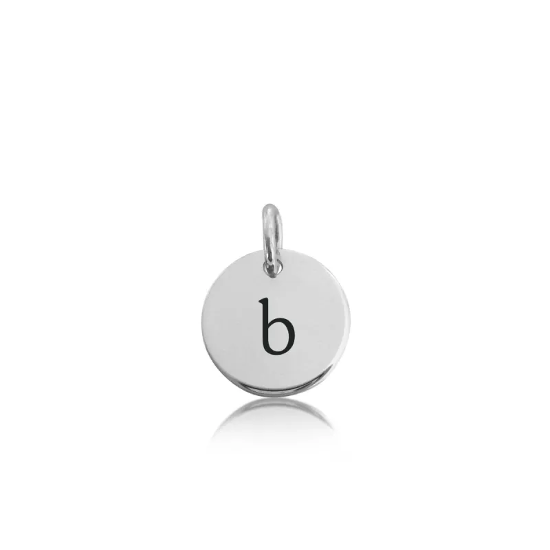 Sterling Silver Initial Circle - Lowercase sold by Tiny Tags