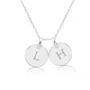 14k Gold Initial Necklace - 2 Circles - Uppercase sold by Tiny Tags