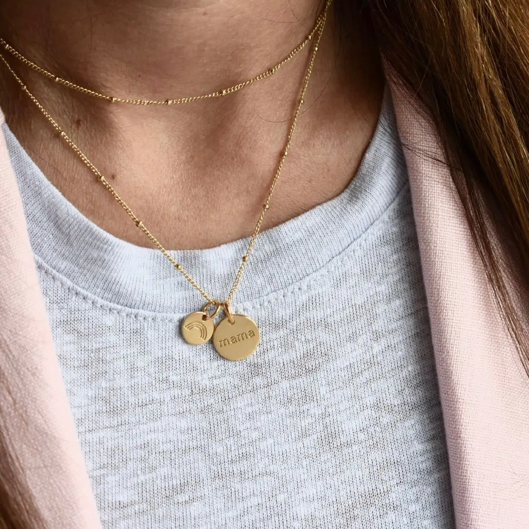 Gold Circle Mama Necklace sold by Tiny Tags product image thumbnail 2