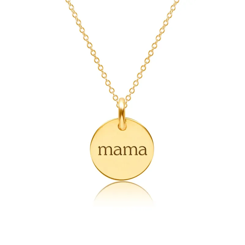 Gold Circle Mama Necklace sold by Tiny Tags
