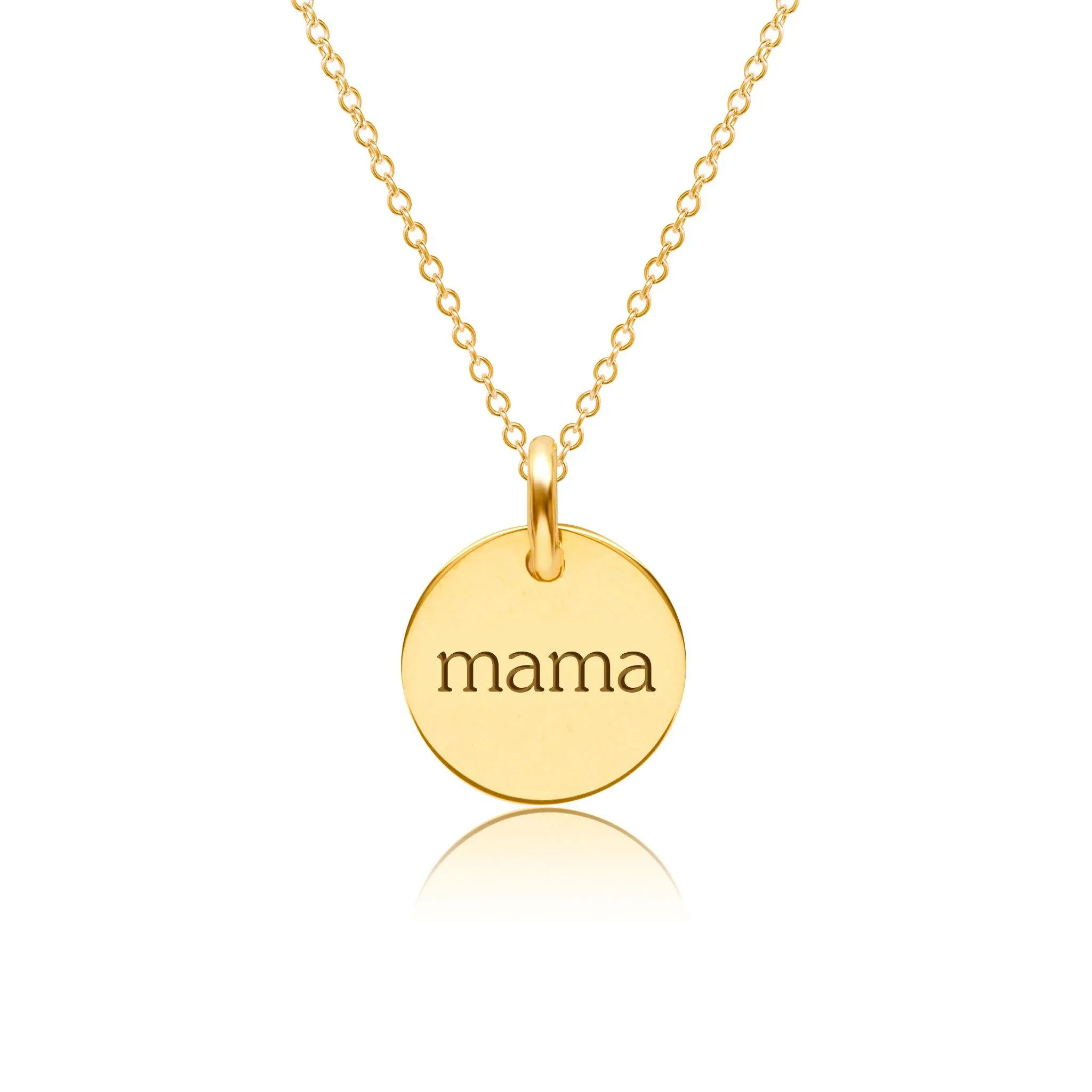 Gold Circle Mama Necklace sold by Tiny Tags