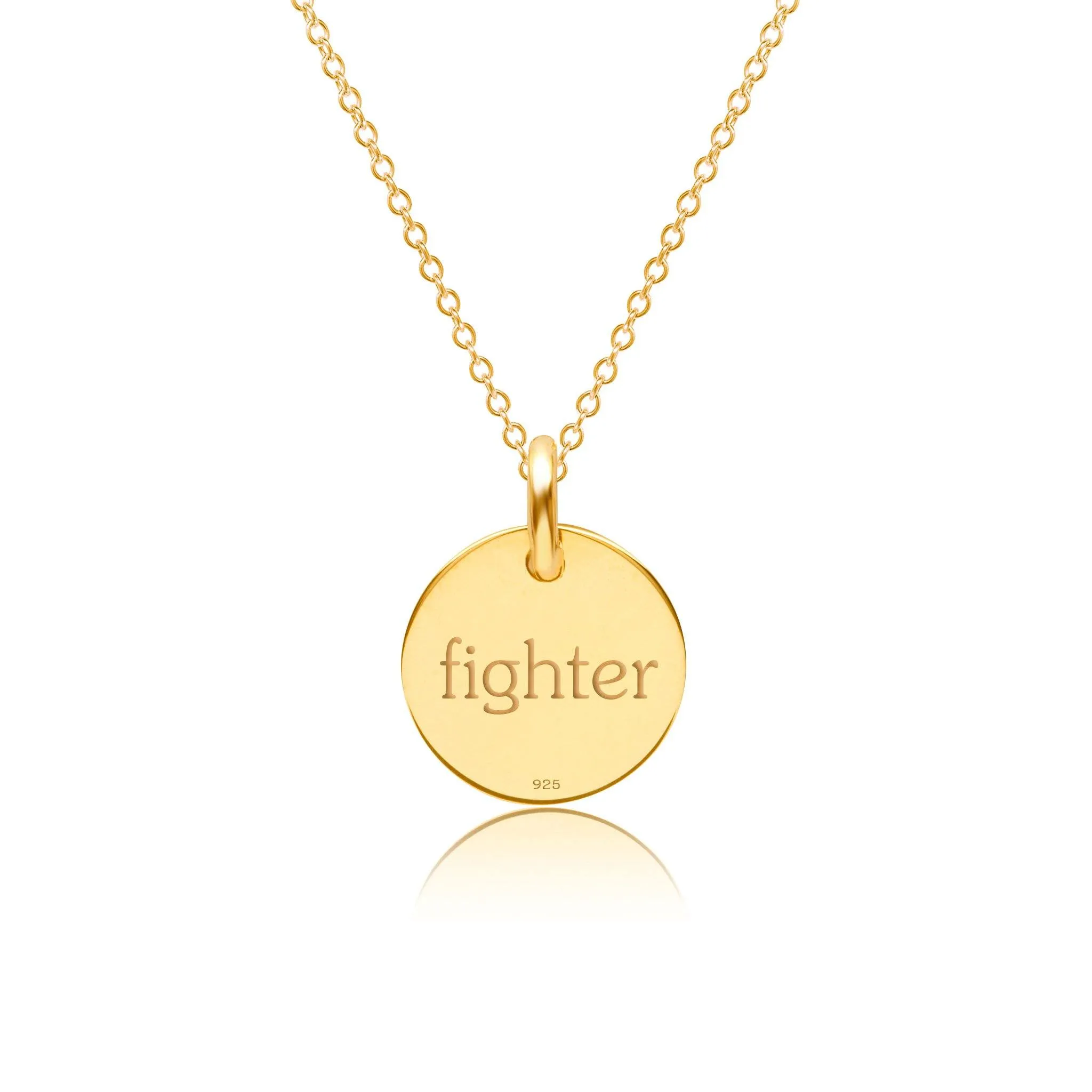 Gold Engravable Breast Cancer Ribbon Necklace sold by Tiny Tags product image thumbnail 2