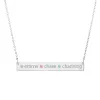 14k Gold Skinny Bar Birthstone Necklace - 3 Stones sold by Tiny Tags