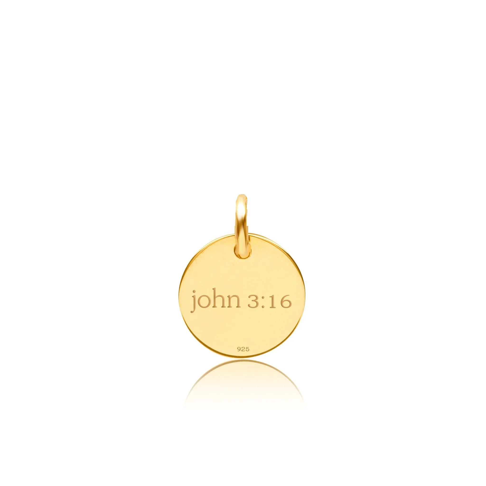 14k Gold Engravable Cross Circle Tag sold by Tiny Tags product image thumbnail 2