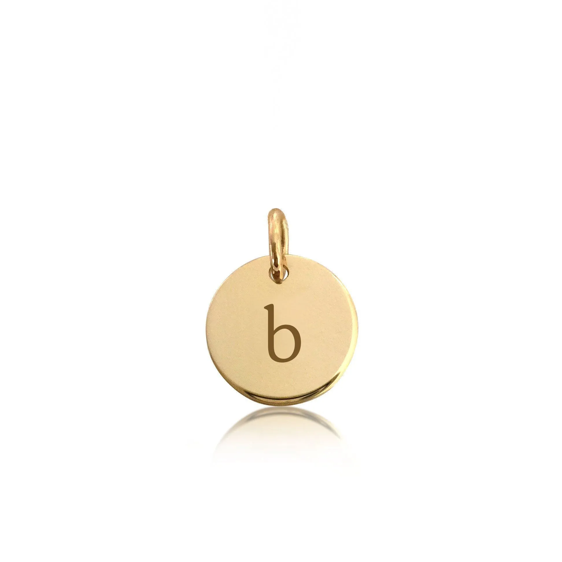 Gold Initial Circle - Lowercase sold by Tiny Tags