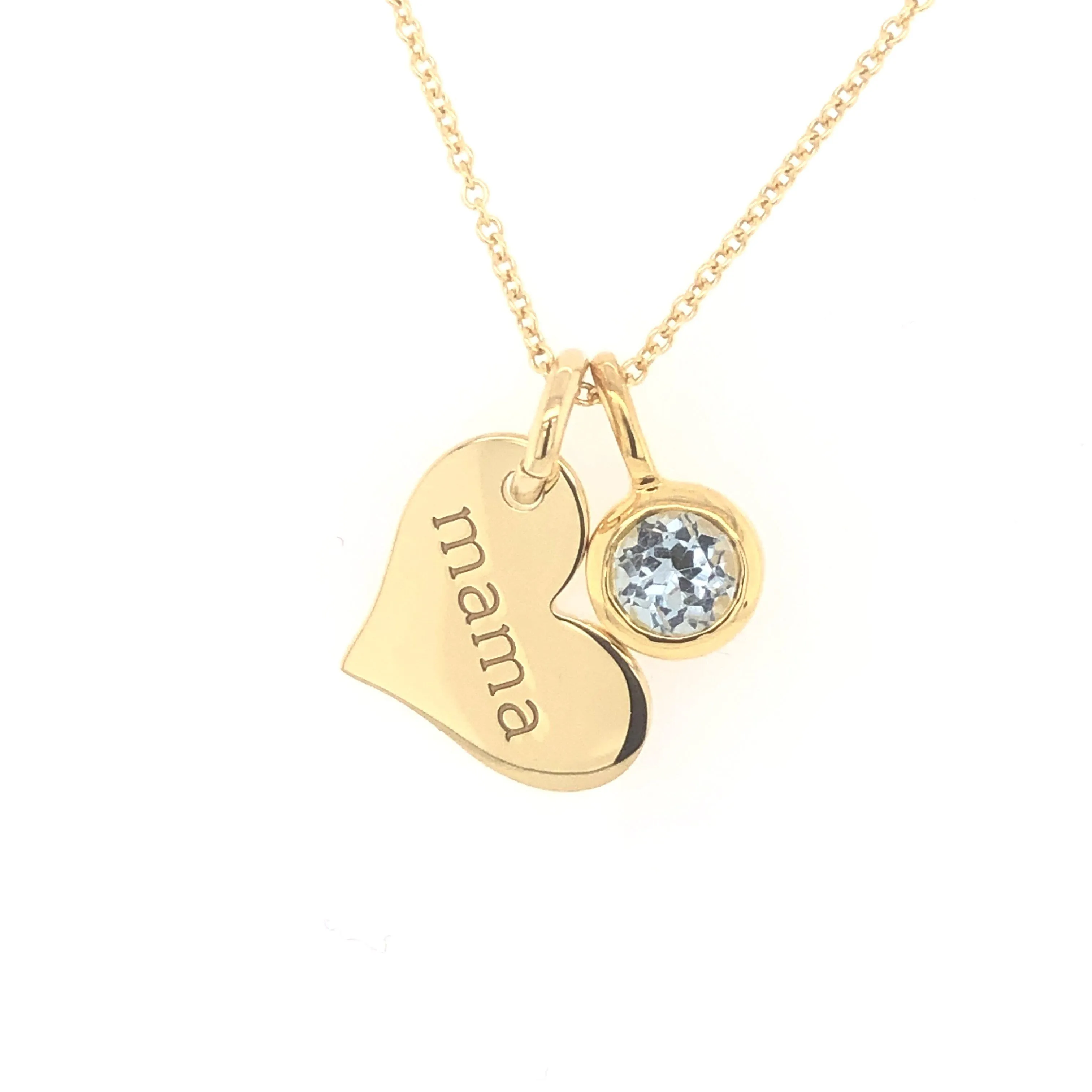 Gold Heart Mama Necklace sold by Tiny Tags