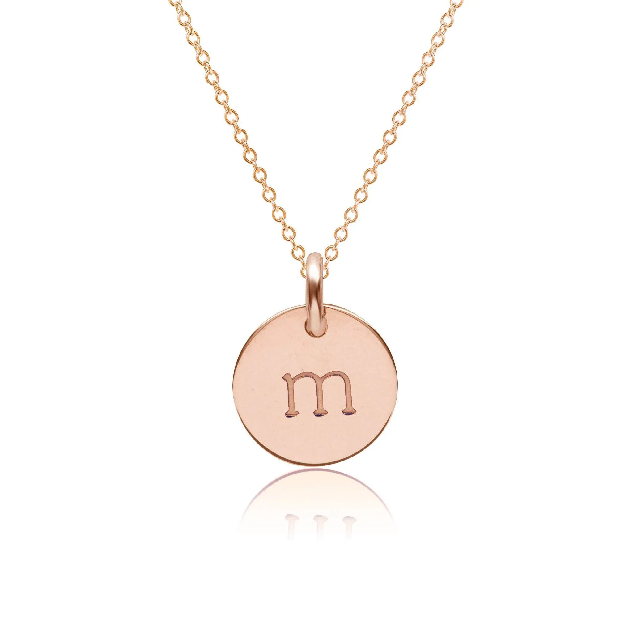 14k Gold Initial Circle Necklace - Lowercase sold by Tiny Tags product image thumbnail 3