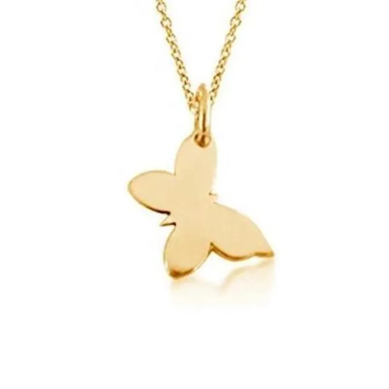 Engravable Butterfly Necklace sold by Tiny Tags
