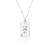 14k Gold Monogram Dog Tag Necklace With Birthstone sold by Tiny Tags