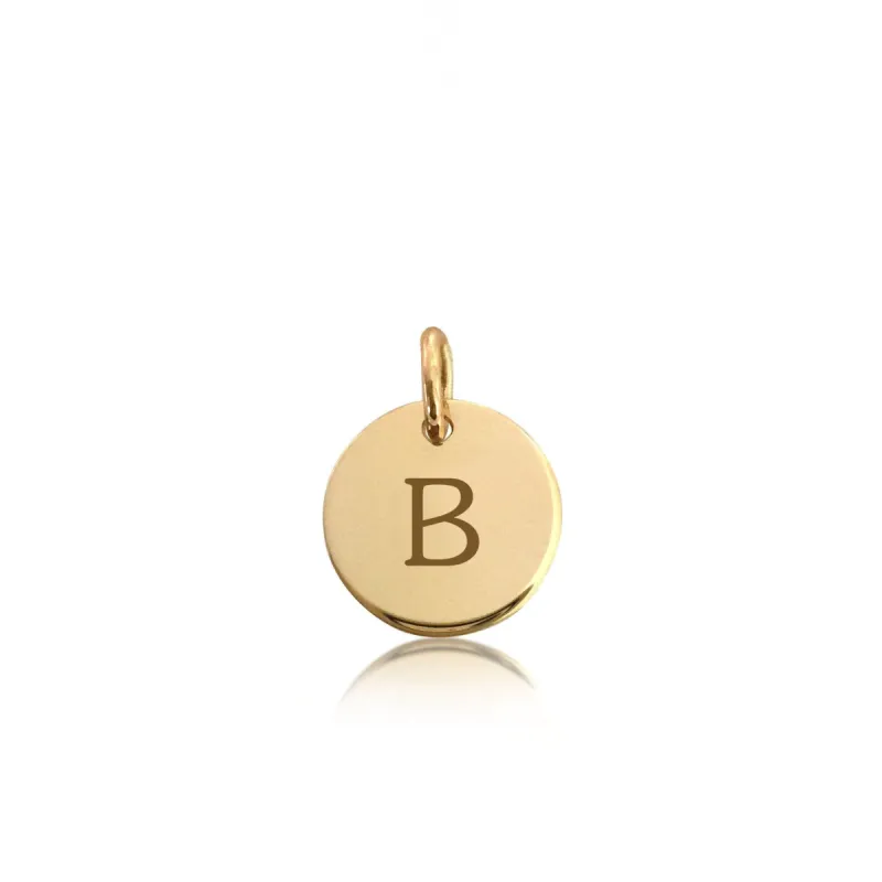 Gold Initial Circle - Uppercase sold by Tiny Tags