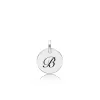 Sterling Silver Script Initial Circle sold by Tiny Tags